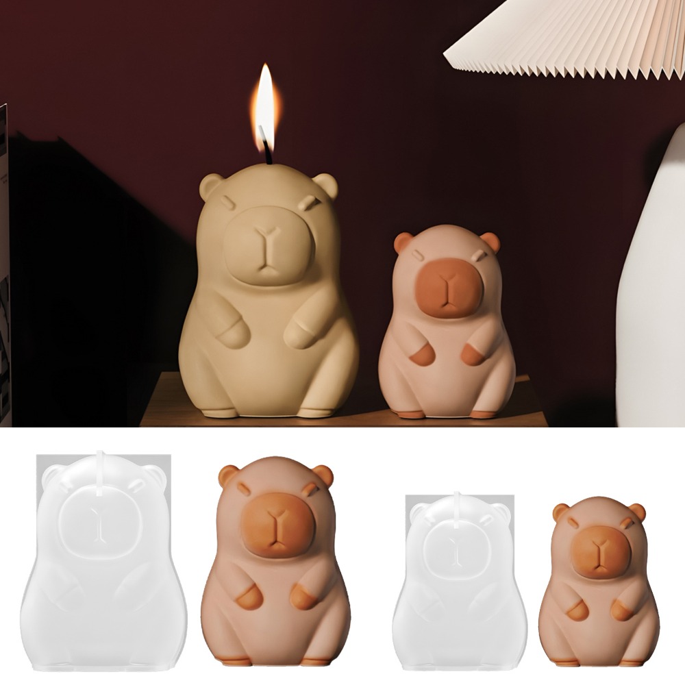 Candle Supplies Shop - 스탠딩 카피바라 향초 실리콘 몰드 3D