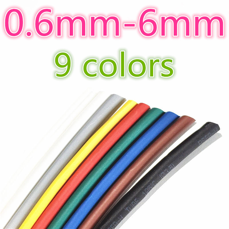 Shrink Sleeve Pvc - 1/3/5meter 2:1 9 색 0.6mm 0.8mm