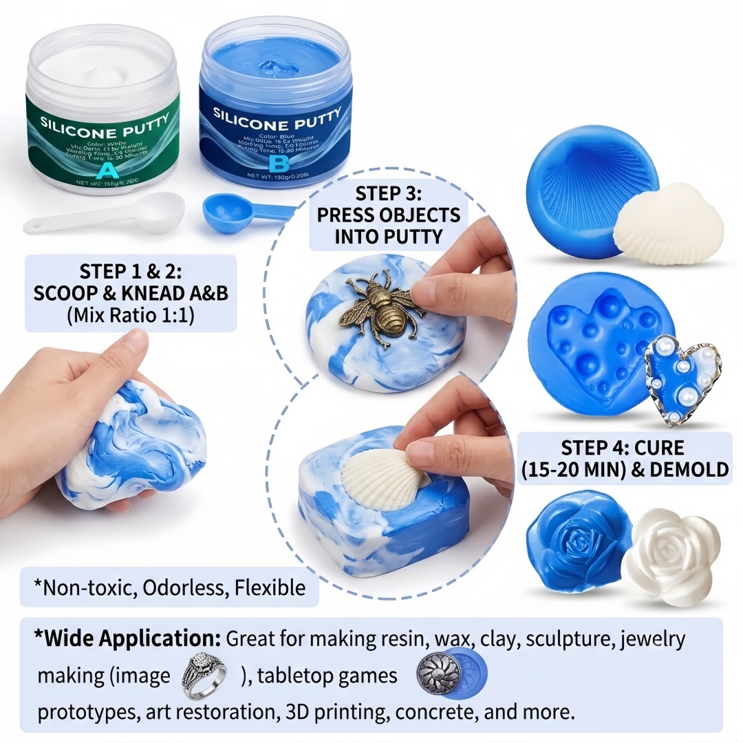 실리콘 퍼티 몰드 제작 용품 석고 양초 비누 몰드용으로 - Candle Supplies Shop 리뷰 및 가격